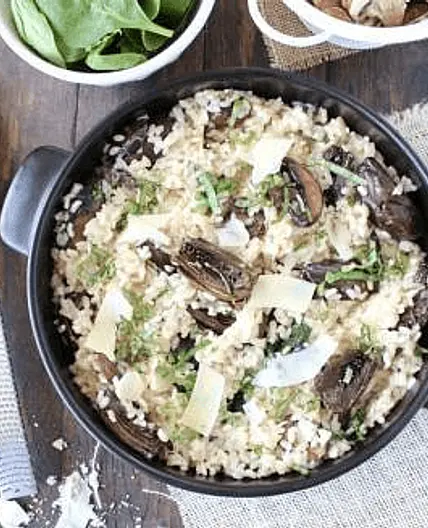 Spinach, Artichoke & Mushroom Risotto