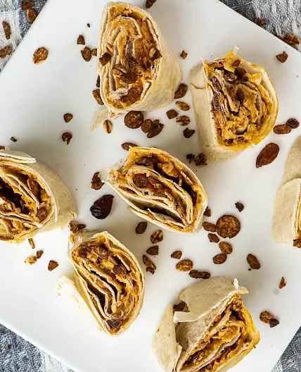 Tasty Peanut Butter Granola Pinwheel Recipe