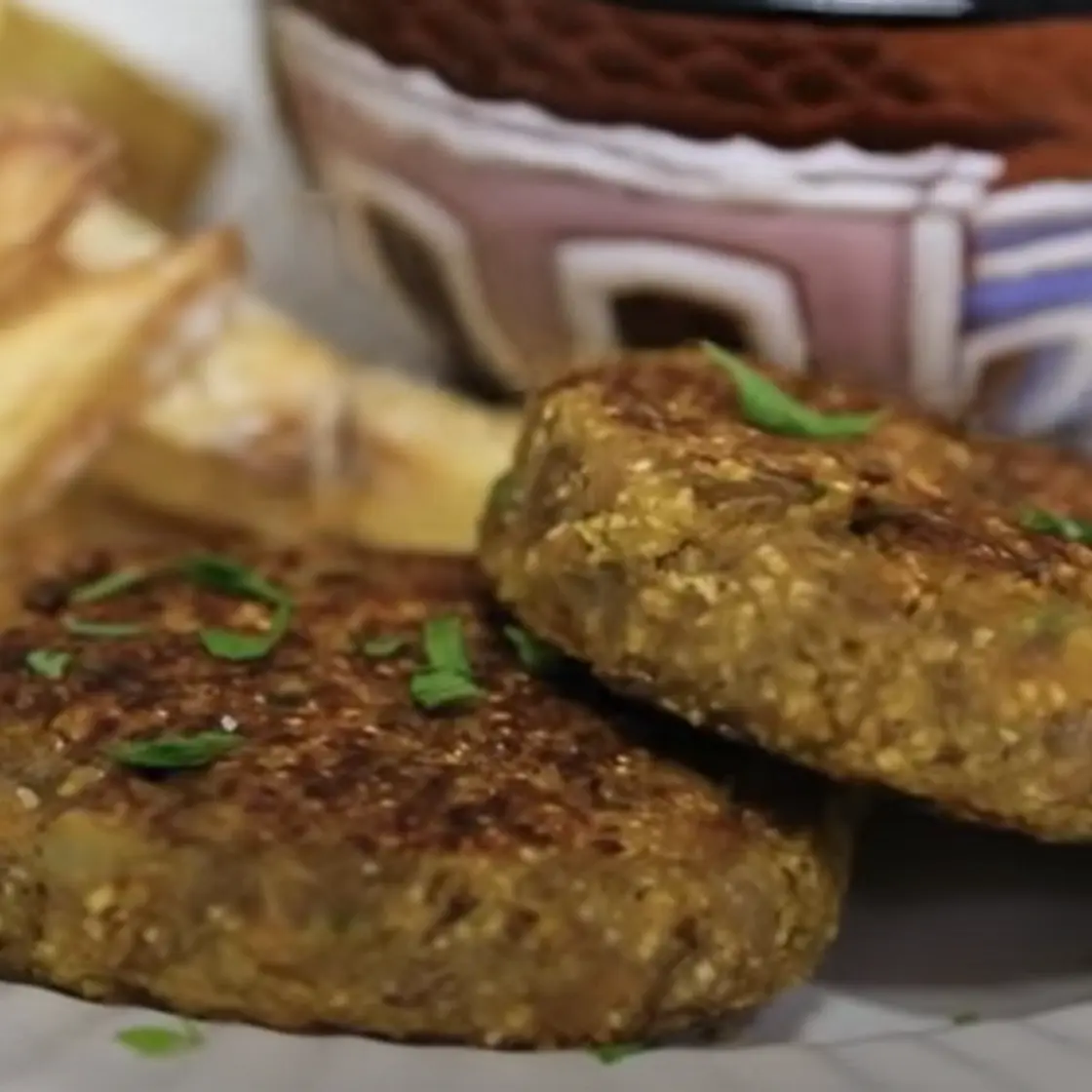 Hambúrguer de Lentilha Vegano