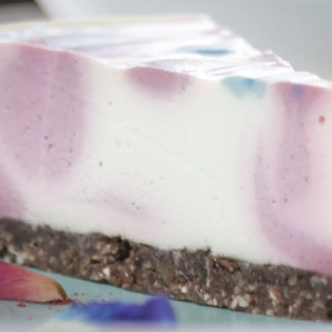 Vegan Berry  Swirl Cheesecake
