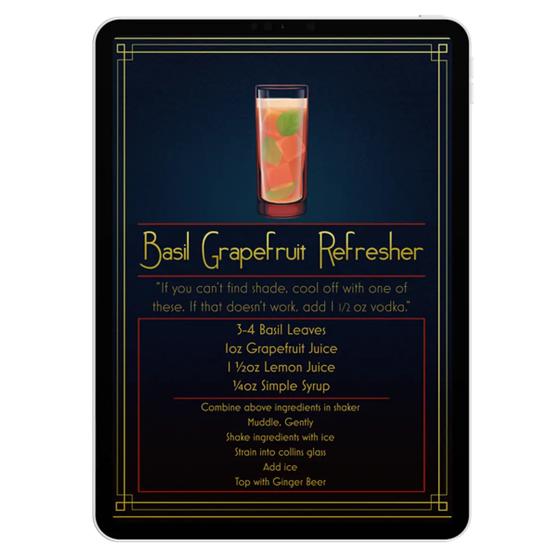 Basil Grapefruit Refresher