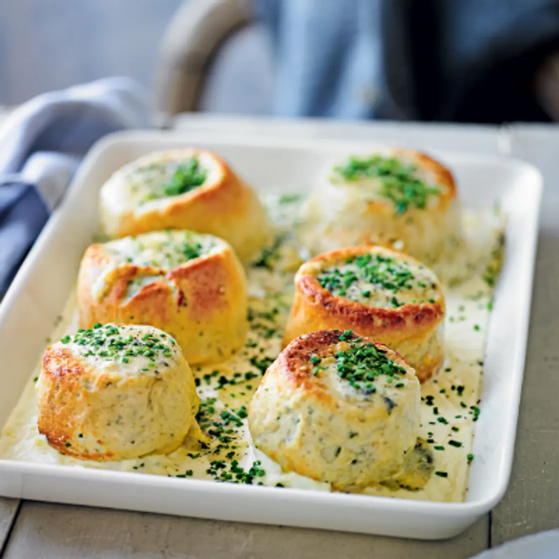 Twice Baked Cheese Souffles