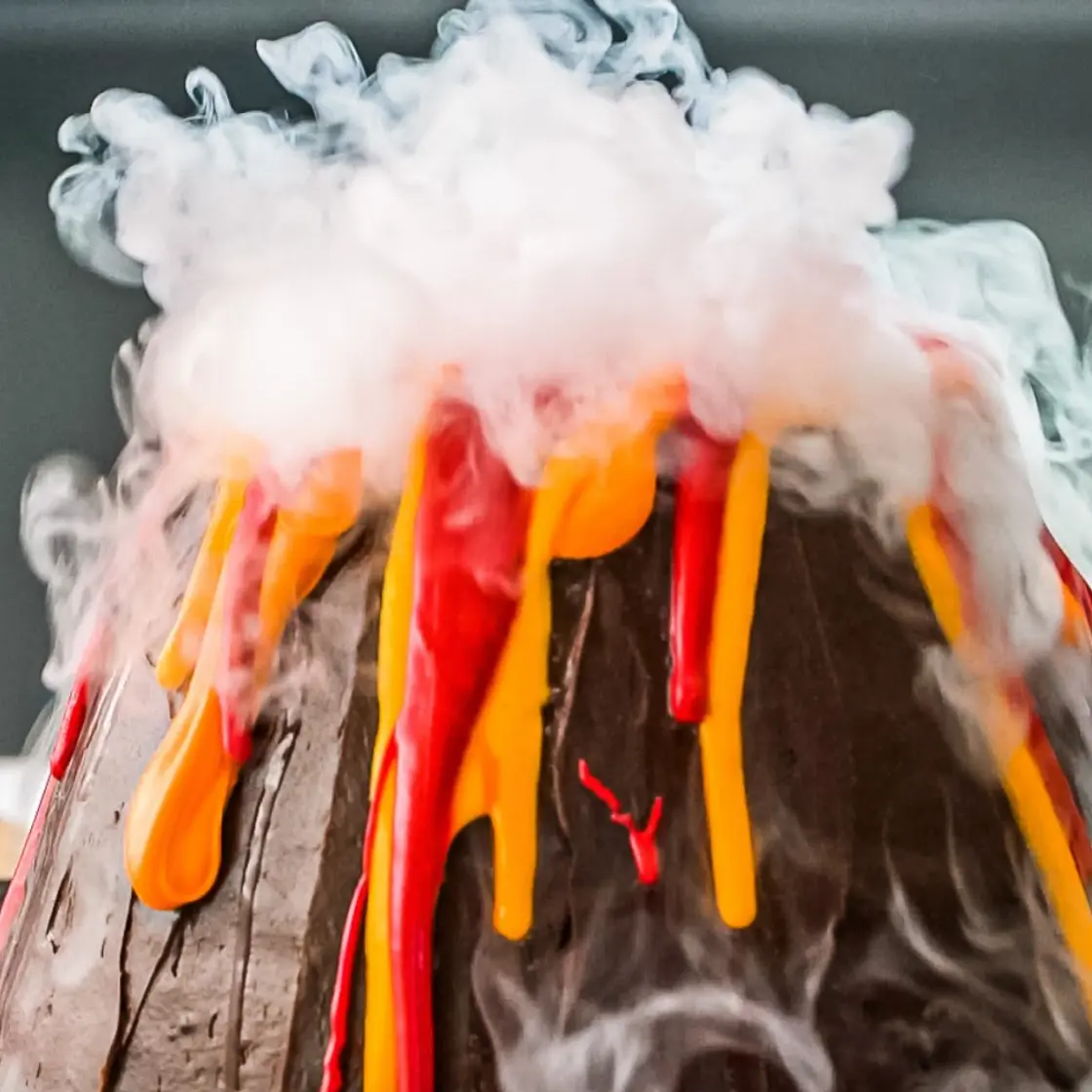 Erupting Volcano Cake