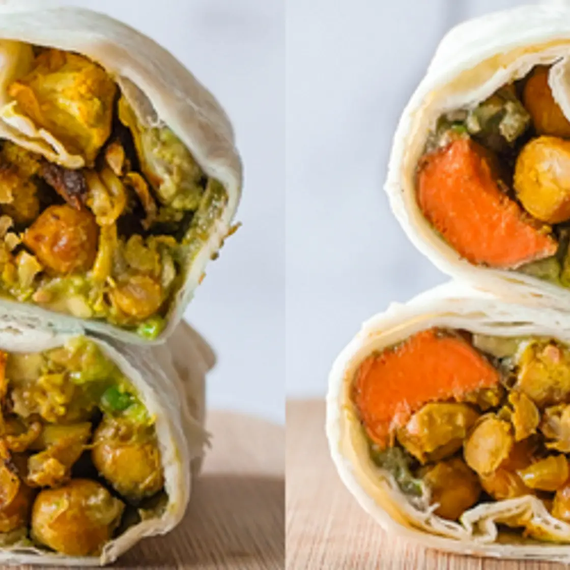 Curried Sheet Pan Wrap