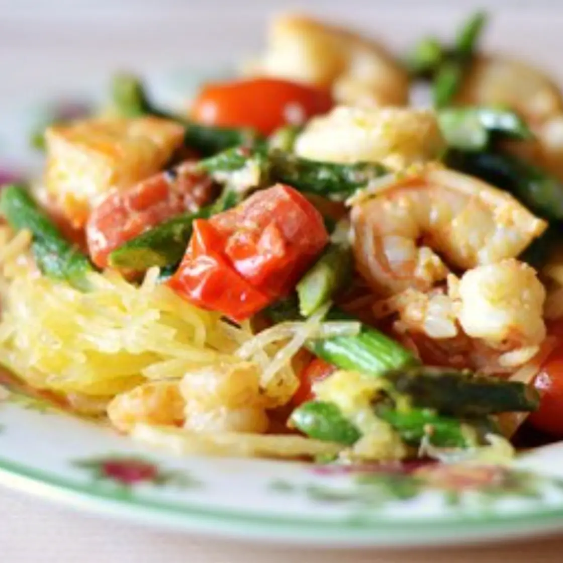 Sheet Pan Shrimp with Tomatoes and Asparagus