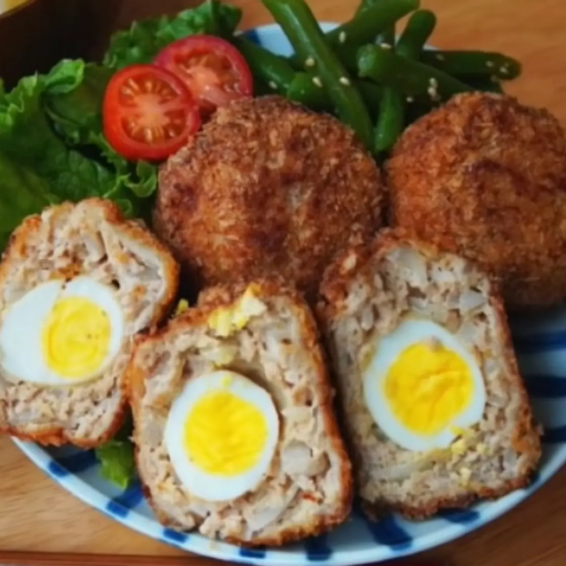 Fried Meatball-Wrapped Quail Eggs