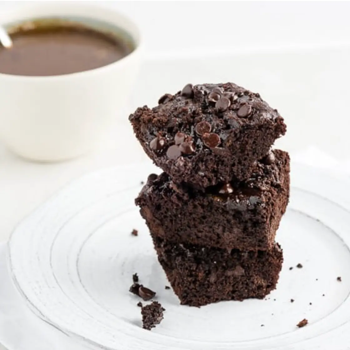 Chocolate Caramel Coconut Flour Brownies
