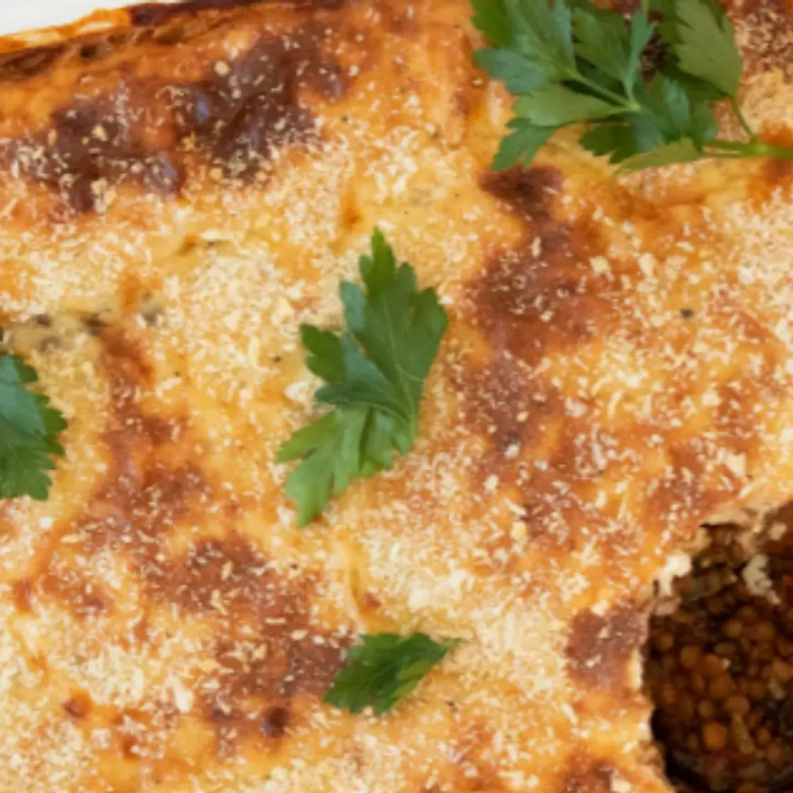 EGGPLANT AND LENTIL MOUSSAKA