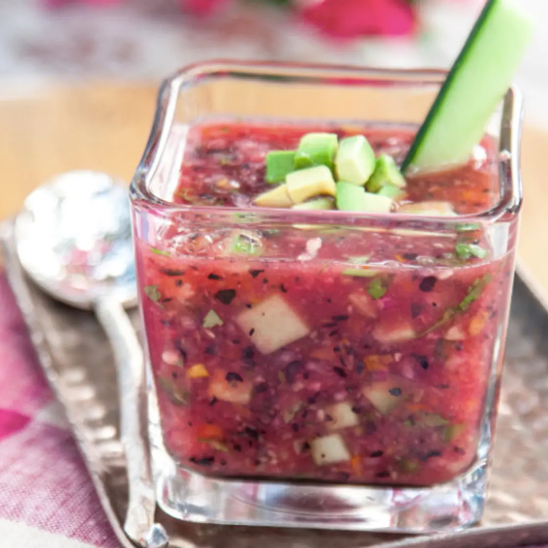 Blueberry-Watermelon Gazpacho