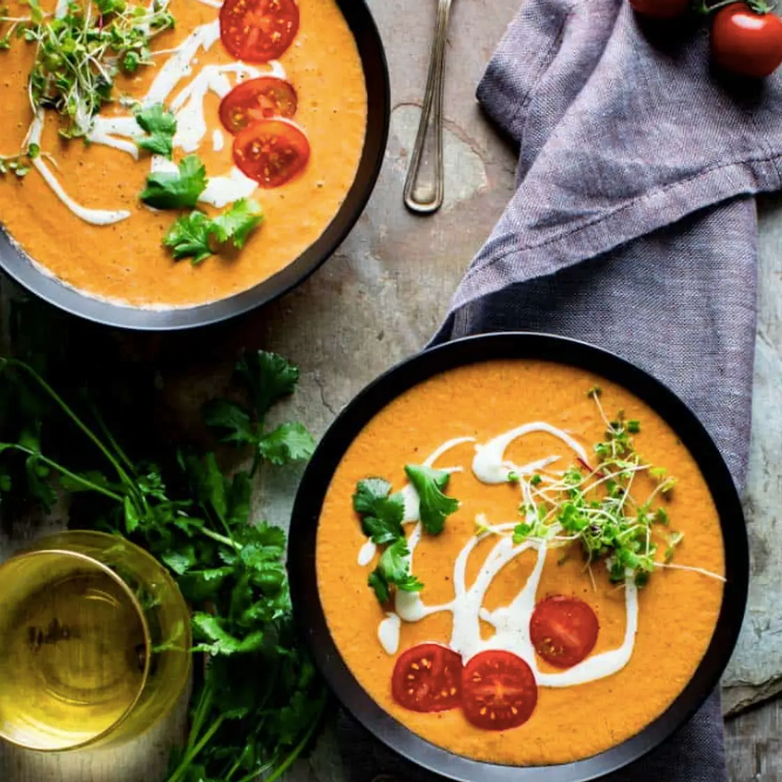 10 Min Tomato Gazpacho