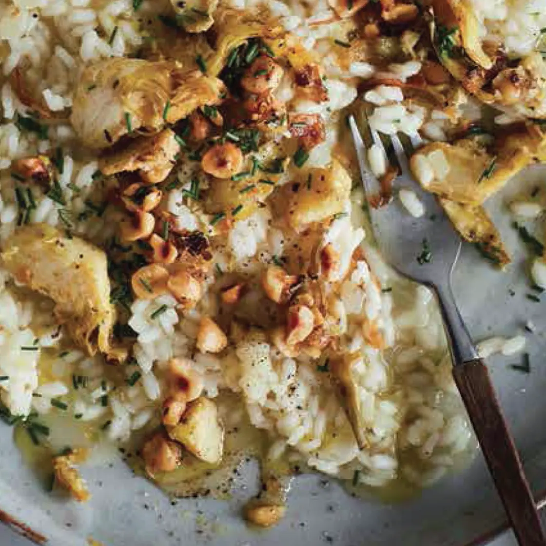 Lemon and artichoke risotto