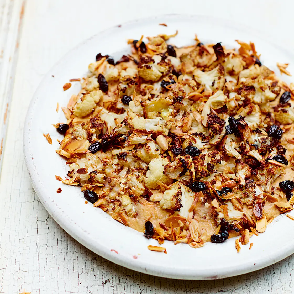 CAULIFLOWER KORMA WITH BLACKENED RAISINS