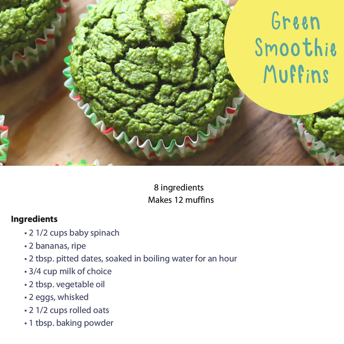 Green smoothie muffin