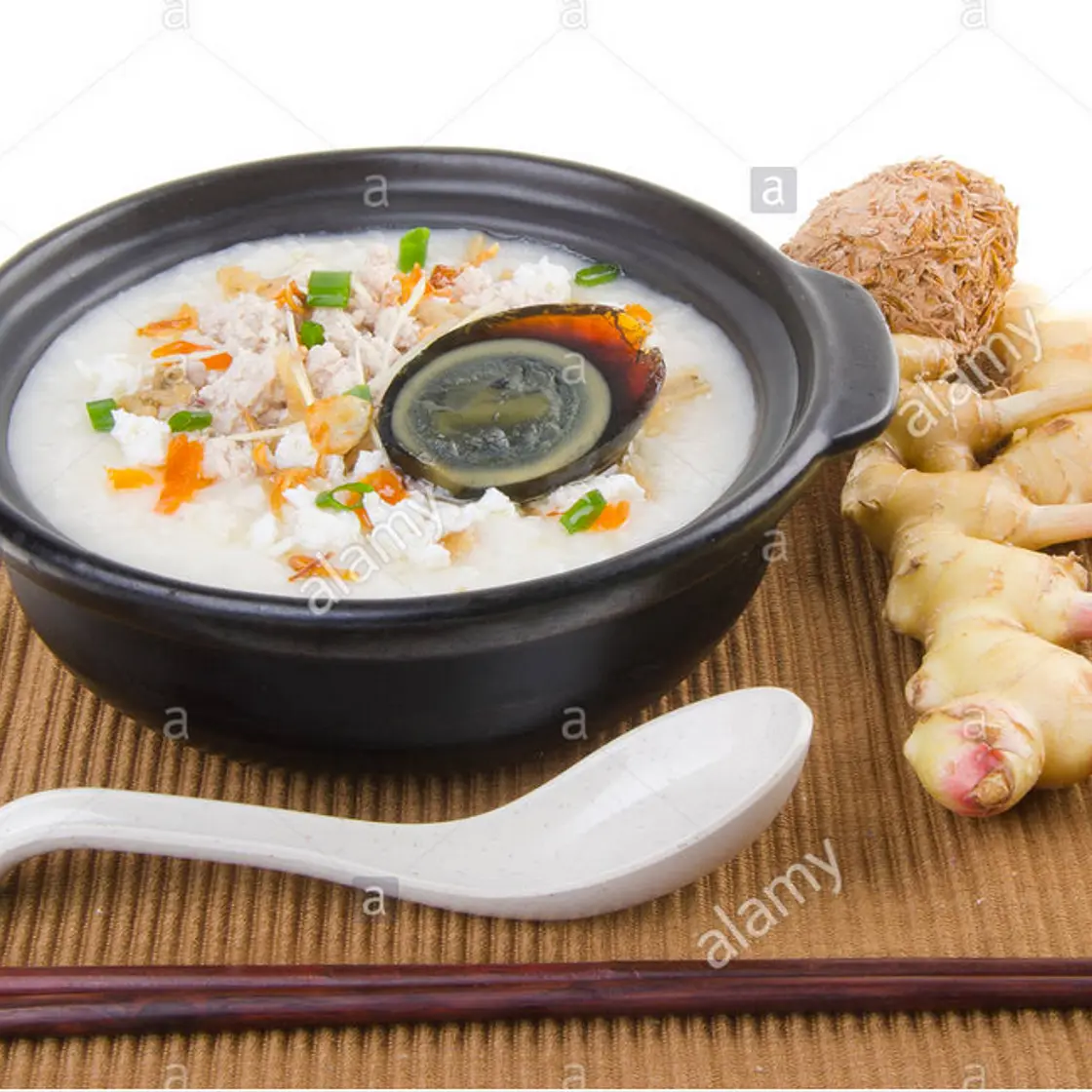 century egg and pork porridge