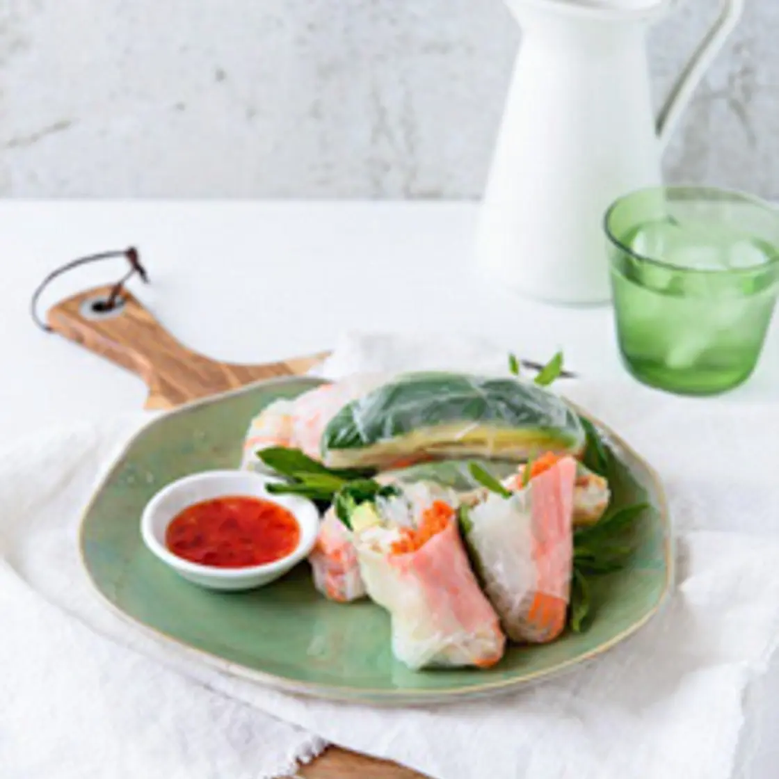 Chicken Rice Paper Rolls