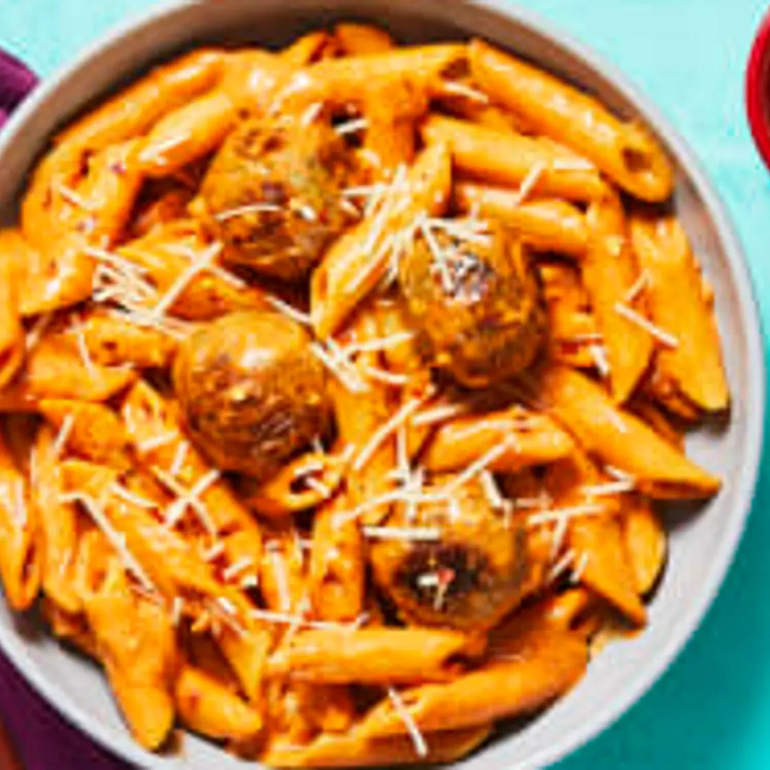 Turkey Meatball Penne made with Pre-Cooked Turkey Meatballs