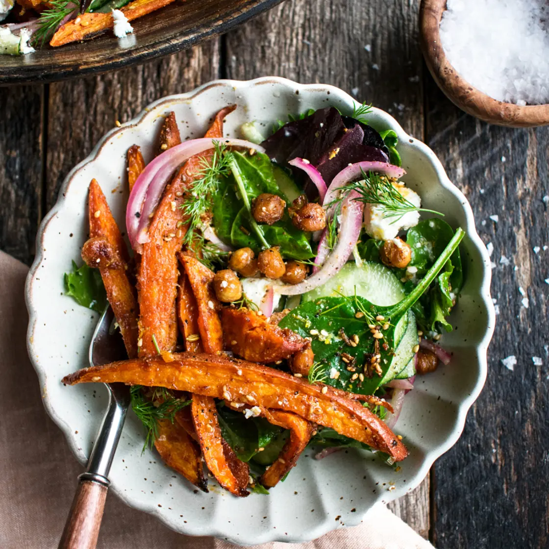 Spiced Sweet Potato Salad with Lemon Vinaigrette