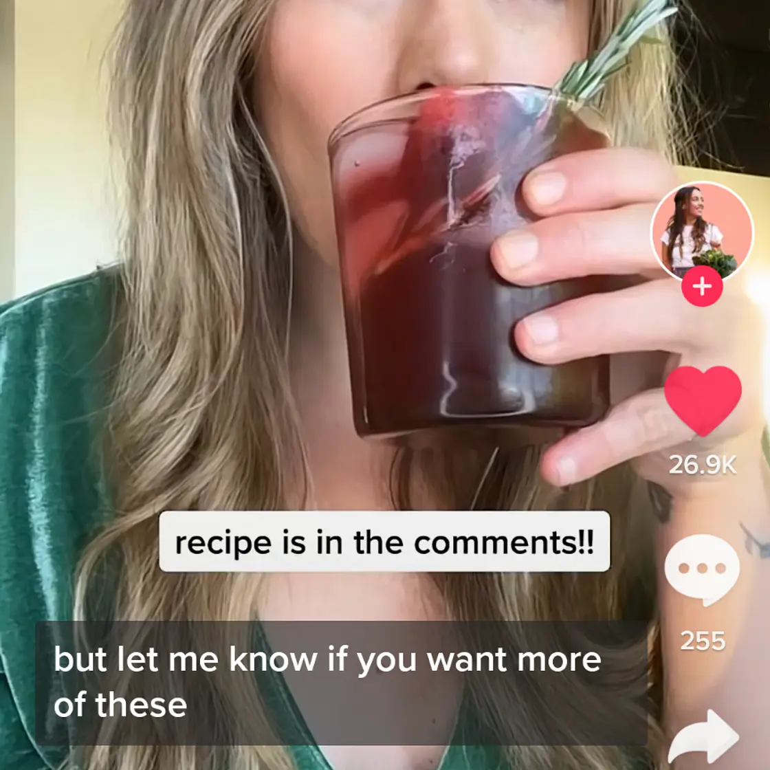 Cranberry digestive mocktail