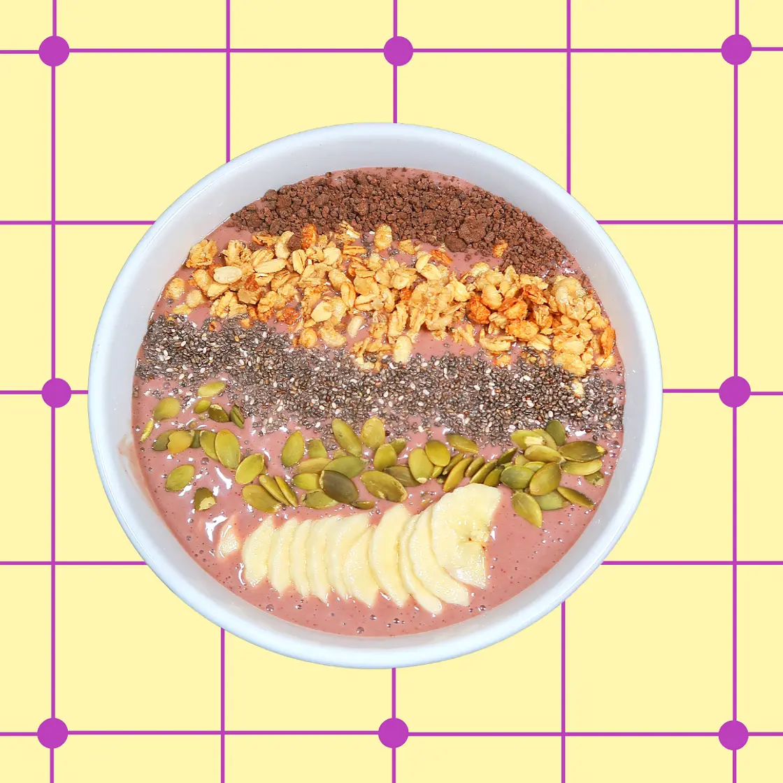 Açai, Banana & Peanut Butter Crunch Smooithie Bowl