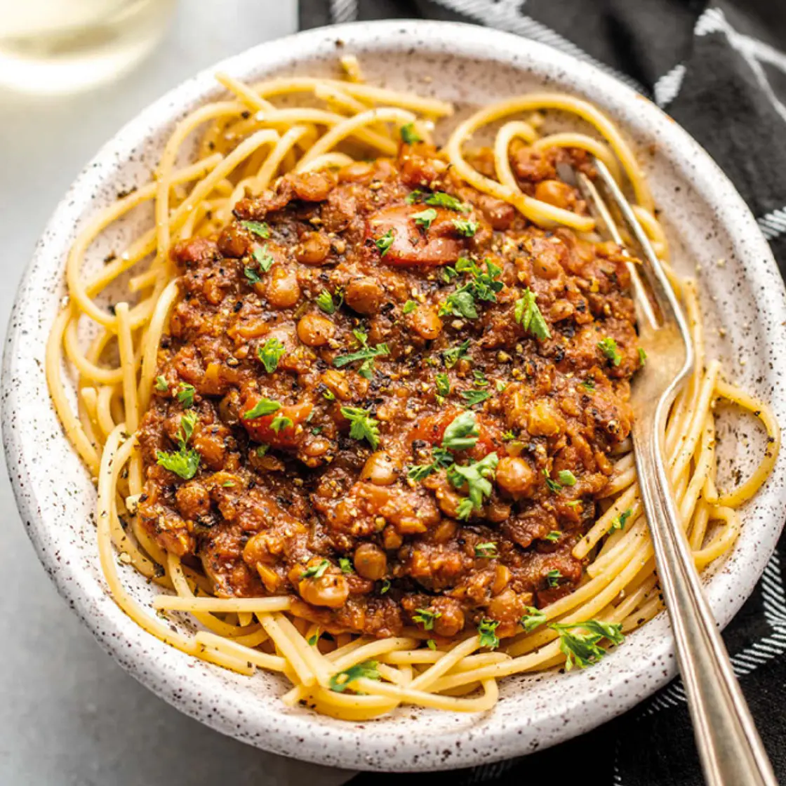 Easy lentil bolognese