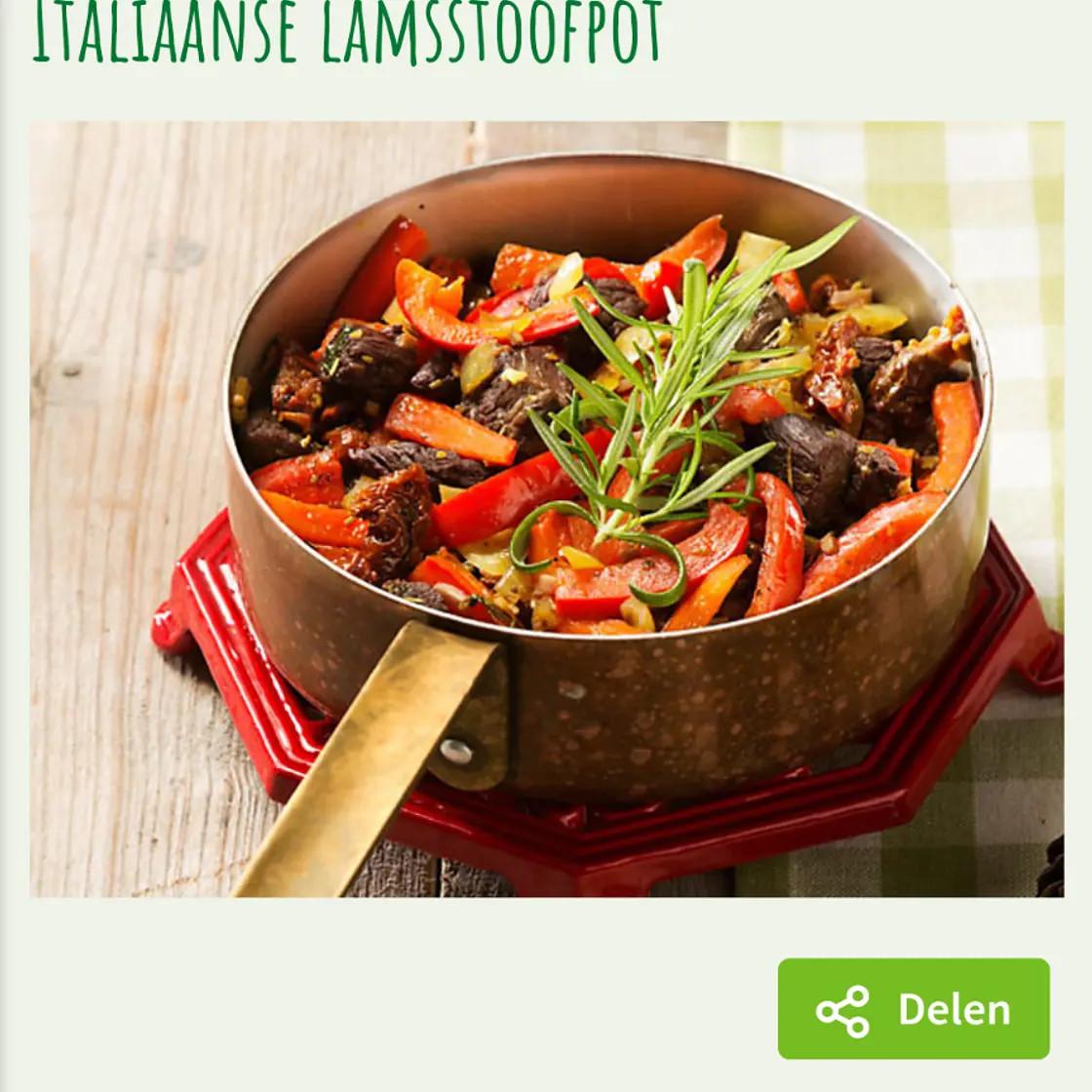 Marokkaanse lamsstoofschotel