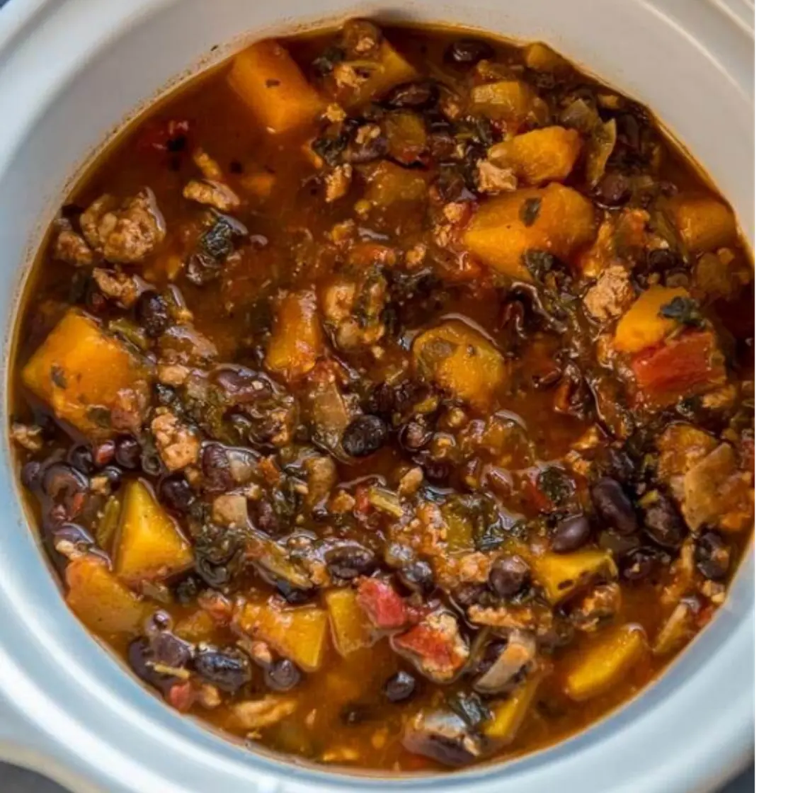 Black Bean Butternut Squash Turkey Soup