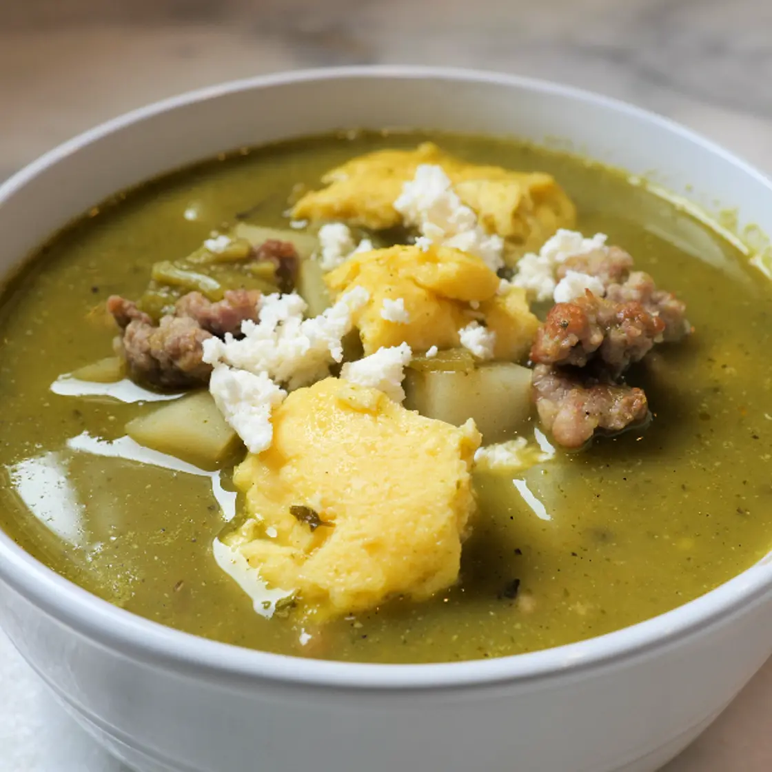 Chile Verde Breakfast Soup