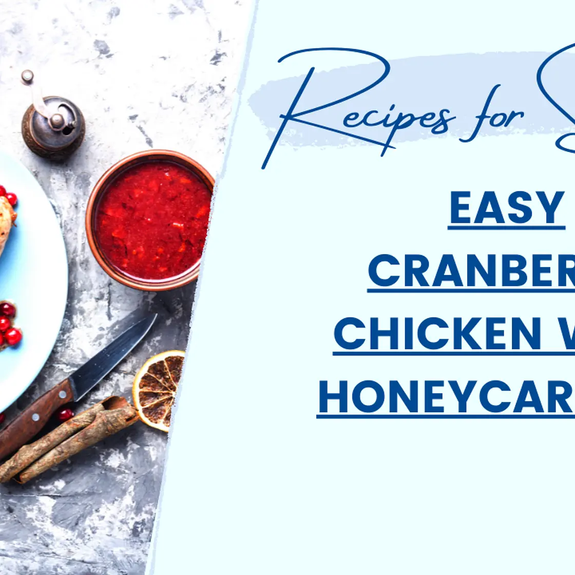 Healthy Christmas Dinner - Cranberry Chicken with Honey Carrots.