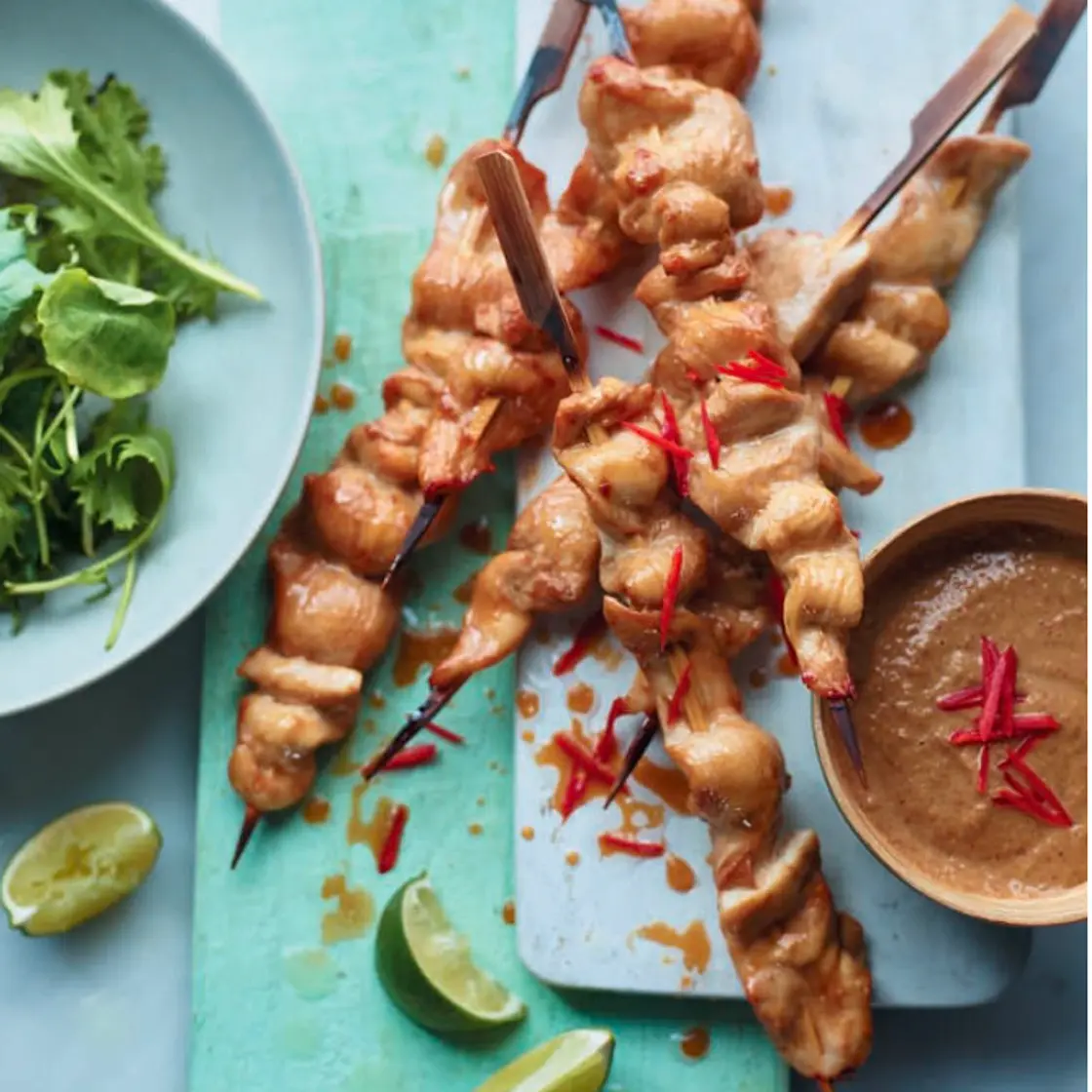 Chicken satay skewers