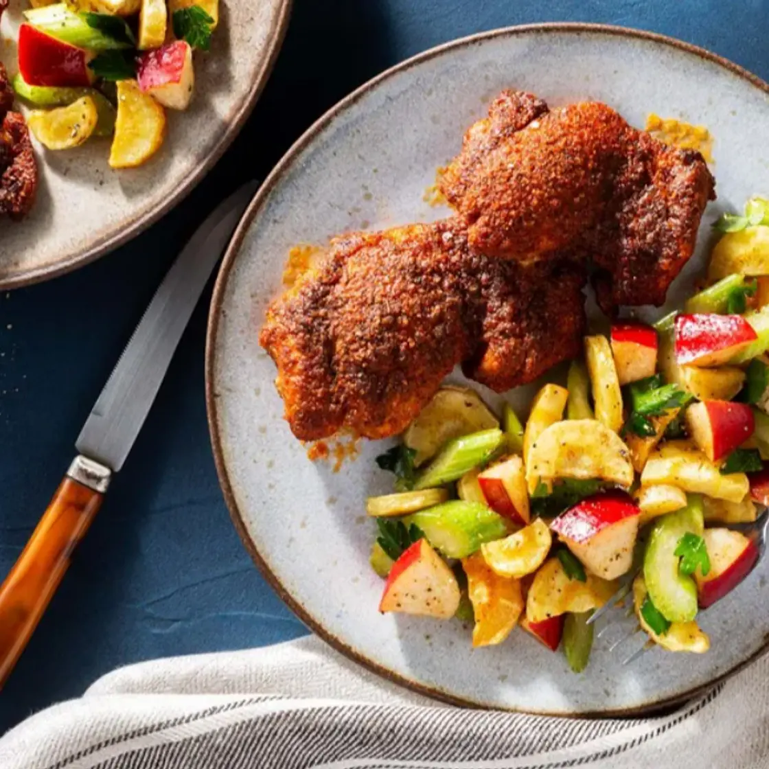 Sheet pan chicken with parsnip