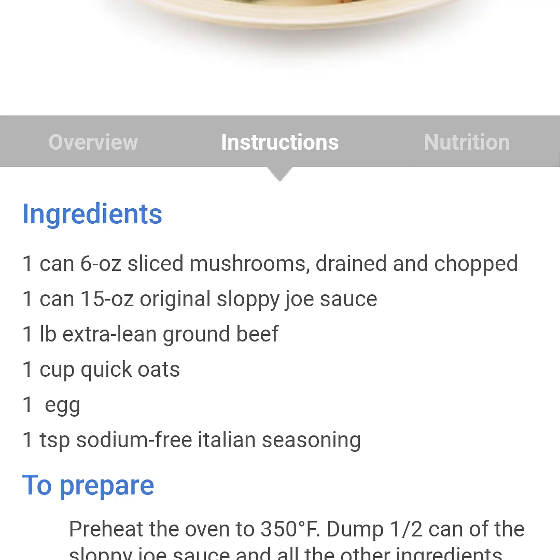 Meatloaf with Mushrooms