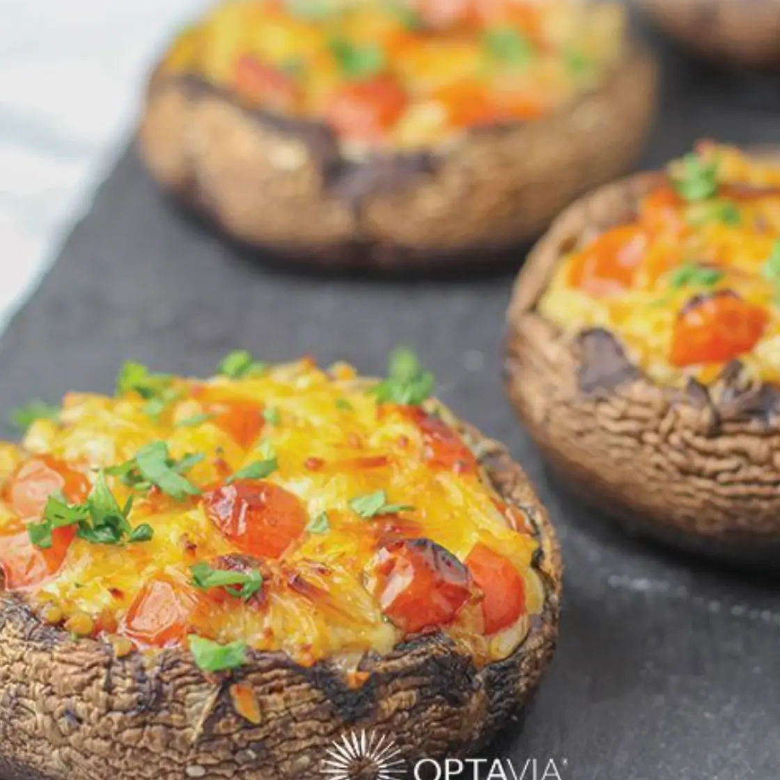 Optavia Cheese Stuffede Portabella Mushrooms