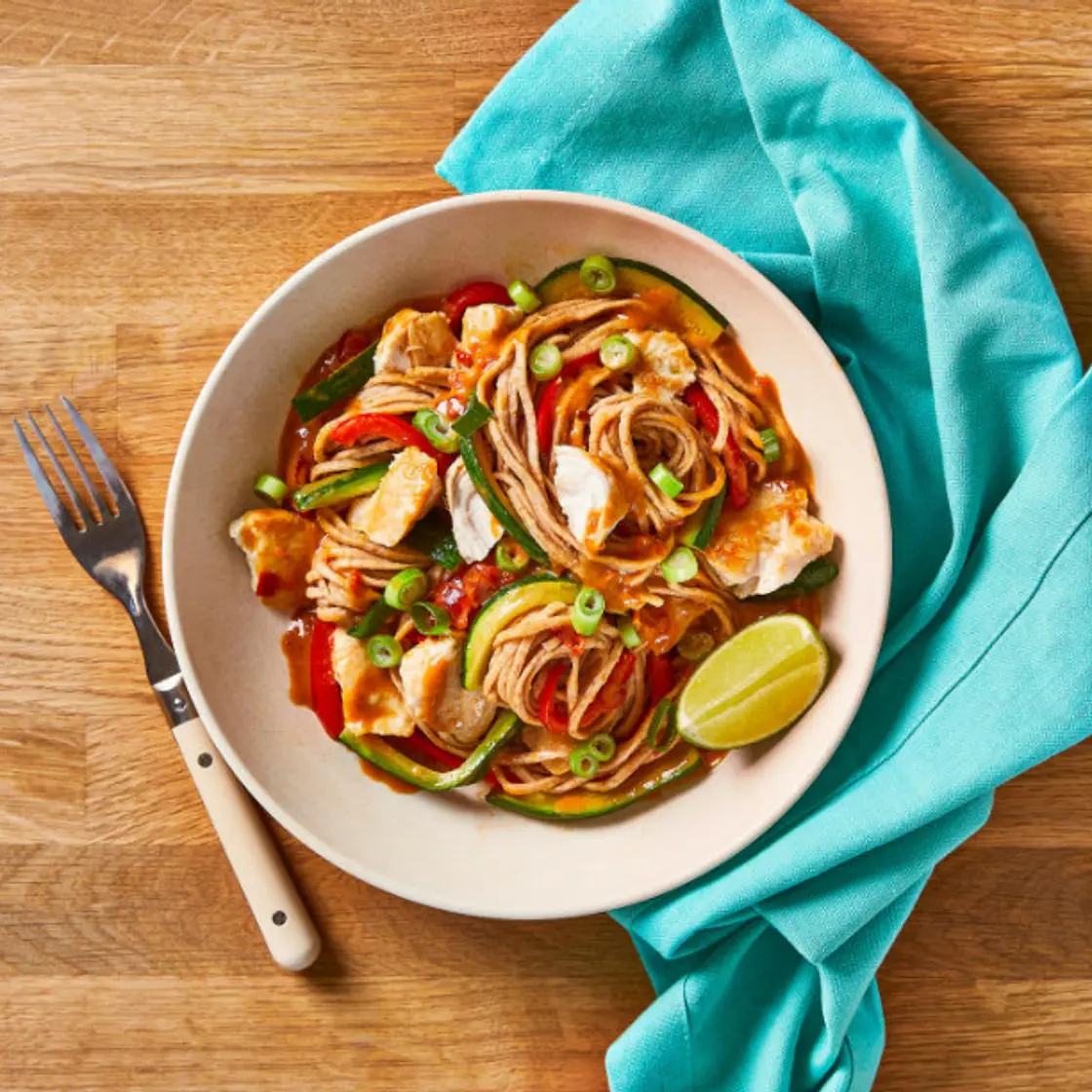 Nutty Chicken Noodle Stir-Fry