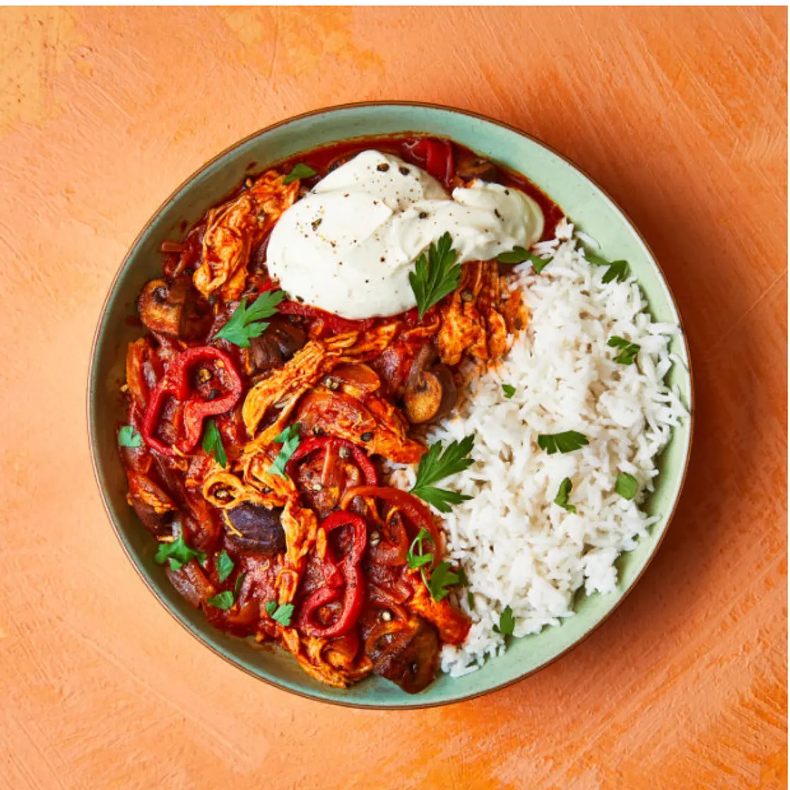 Smoky Chicken Goulash With Basmati Rice