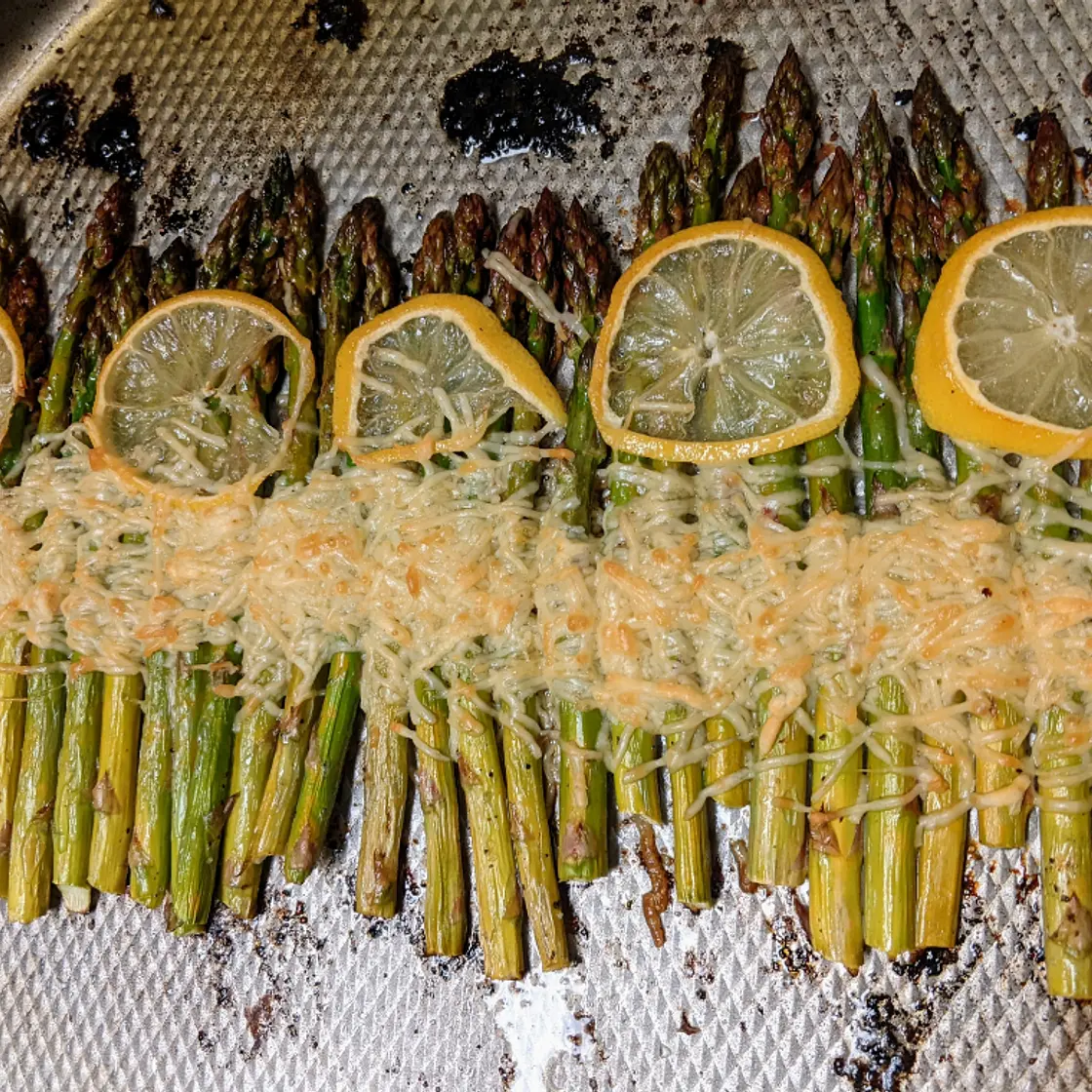 Roasted Asparagus with Lemon Butter and Parmesan