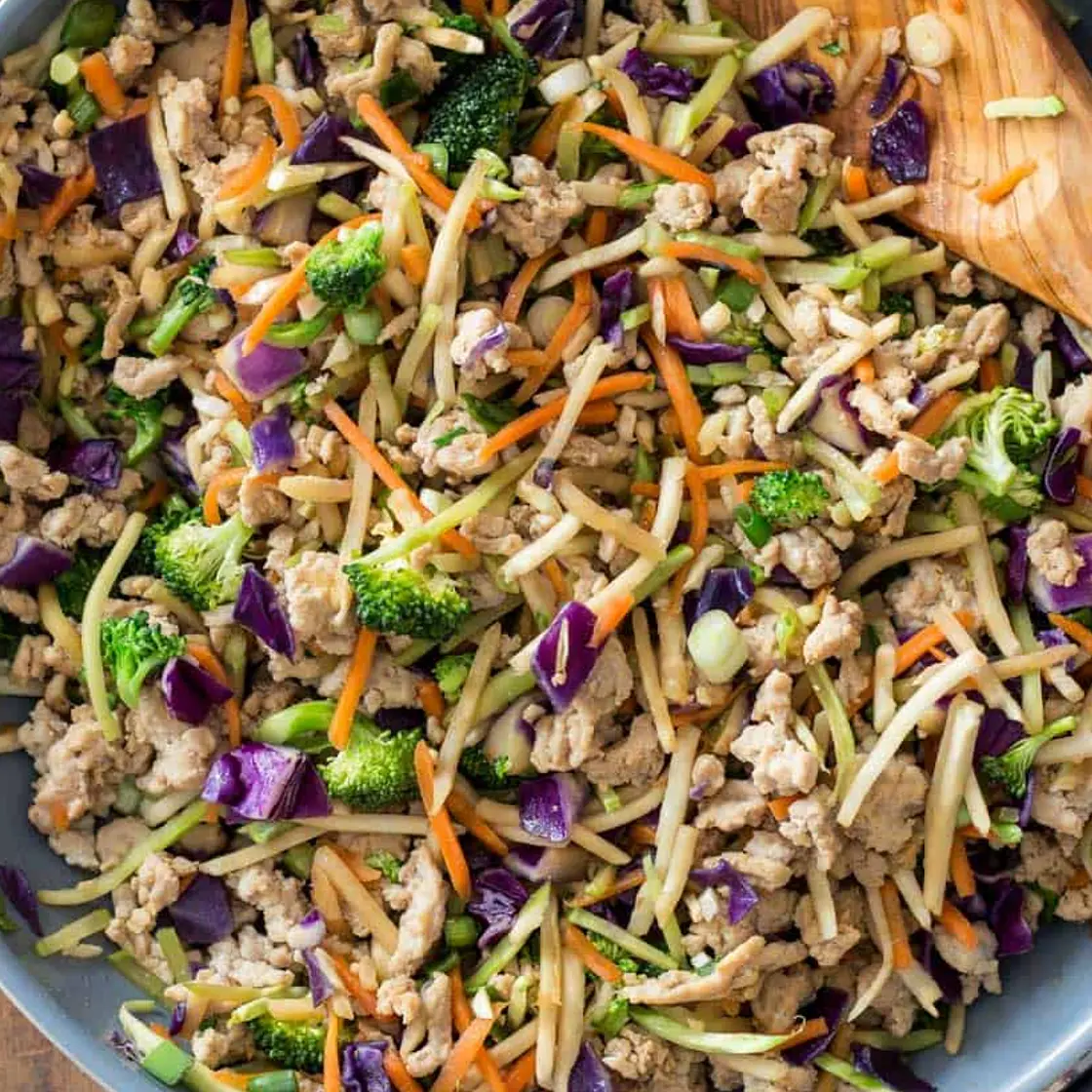 Ground Chicken Stir Fry Style
