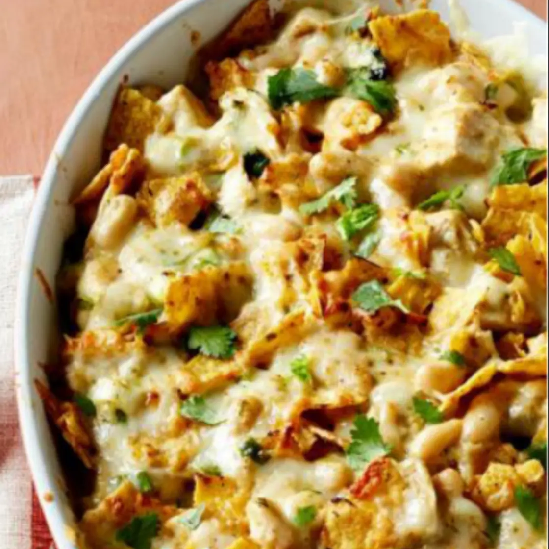 Spicy Chicken-Tortilla   Chip Casserole