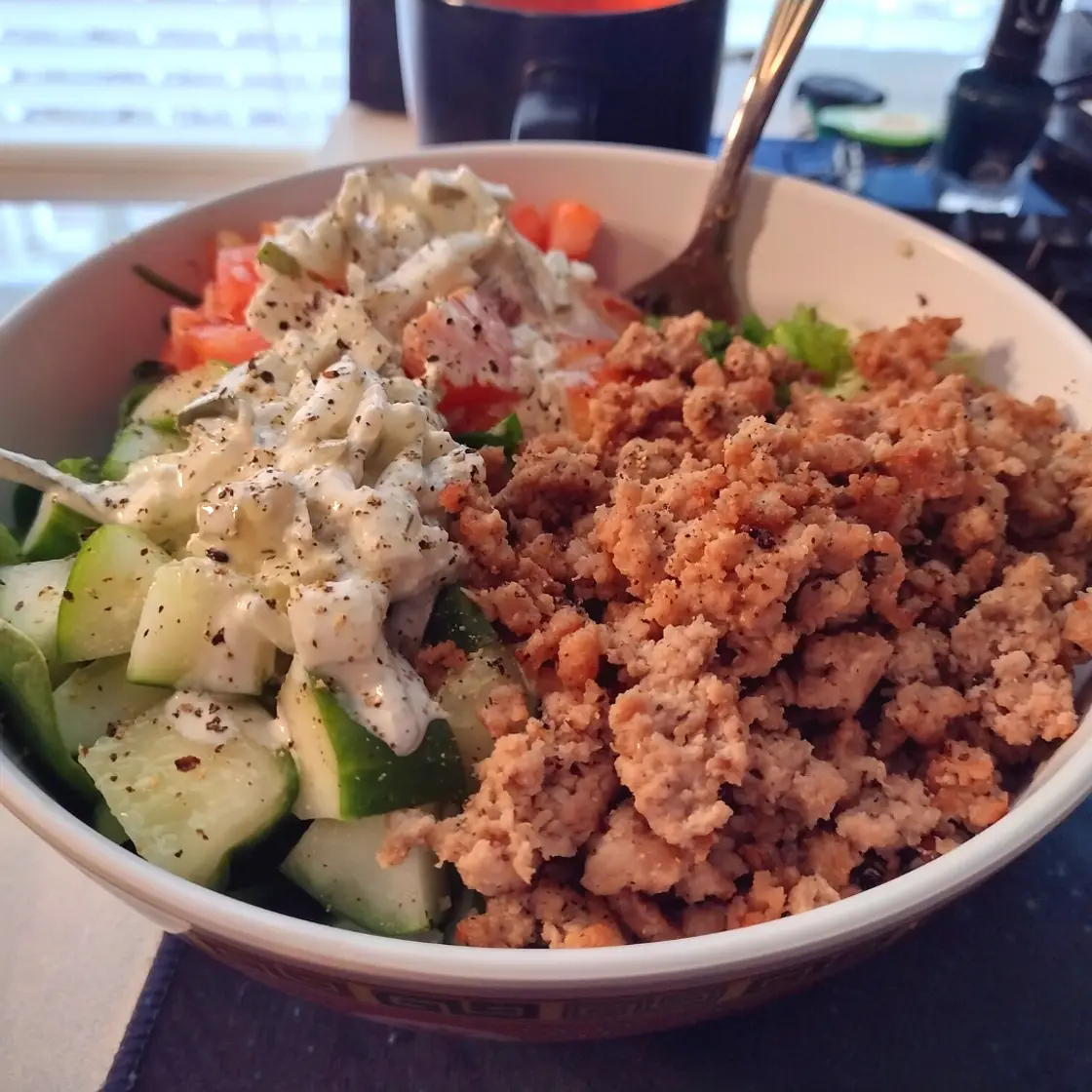 Four Dollar Greek Turkey & Quinoa Bowl