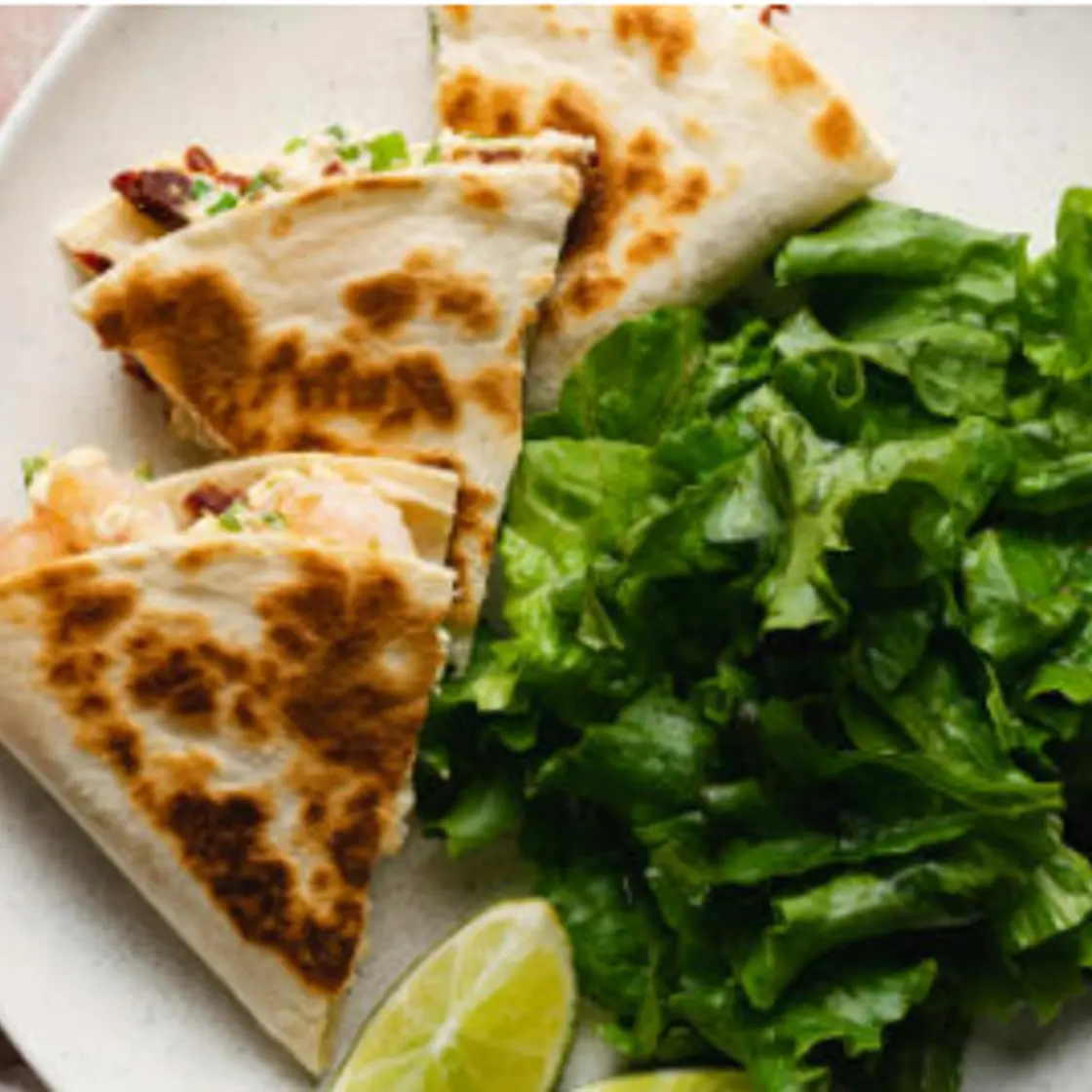 Sun Dried Tomato and Shrimp Quesadilla