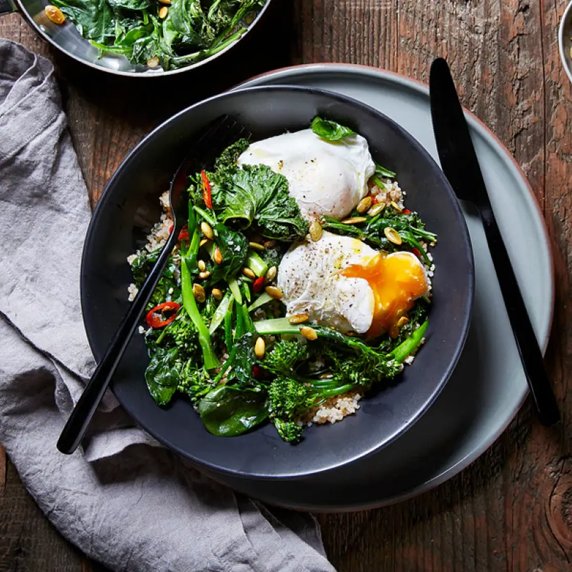 Warm Greens Breakfast Bowl