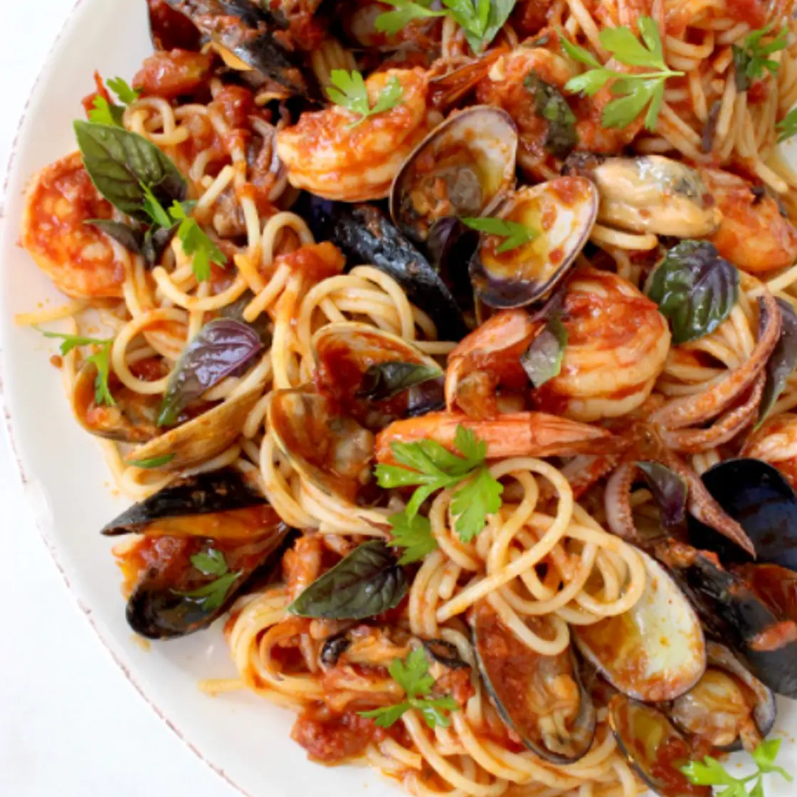 Linguine with Frutti di Mare (Dr. p. 192)