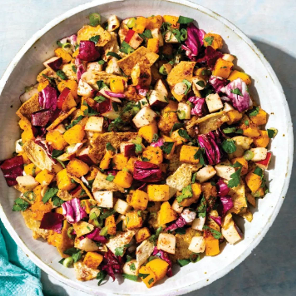 Fattoush with Butternut Squash and Apple