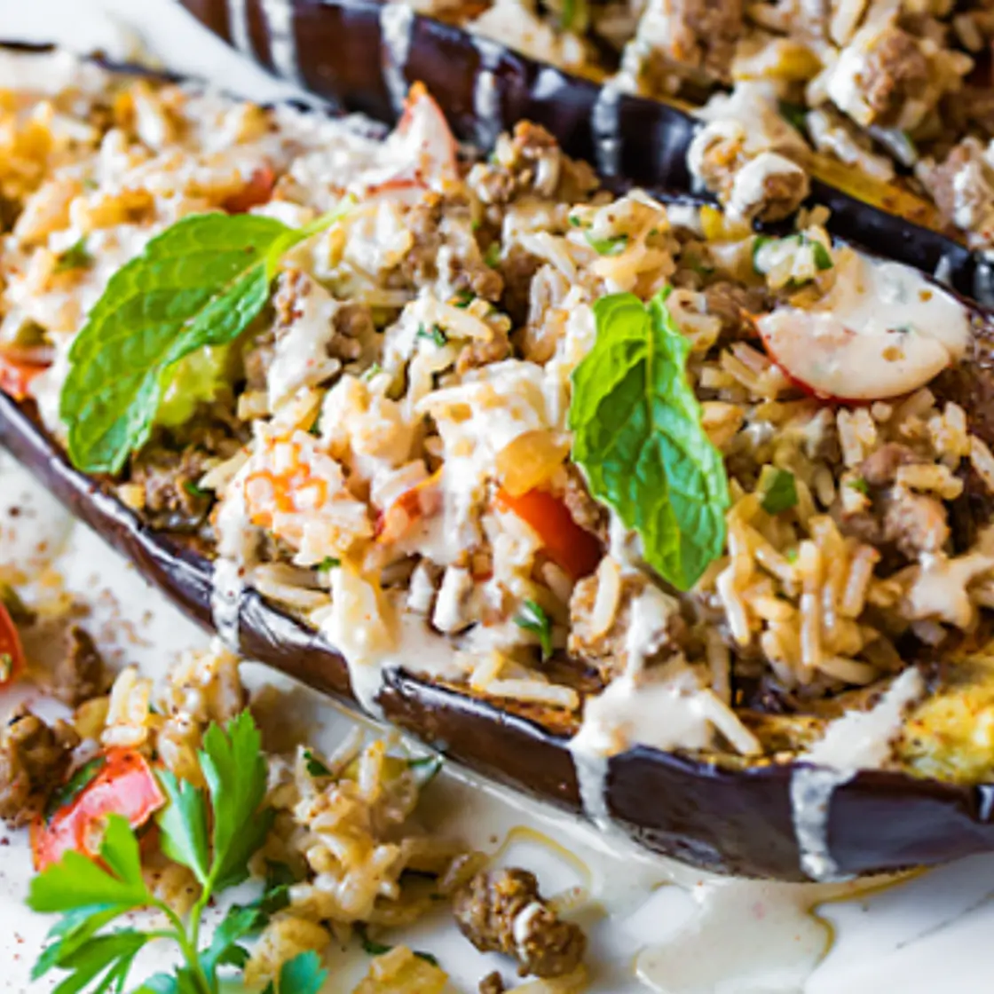 Stuffed Roasted Eggplant