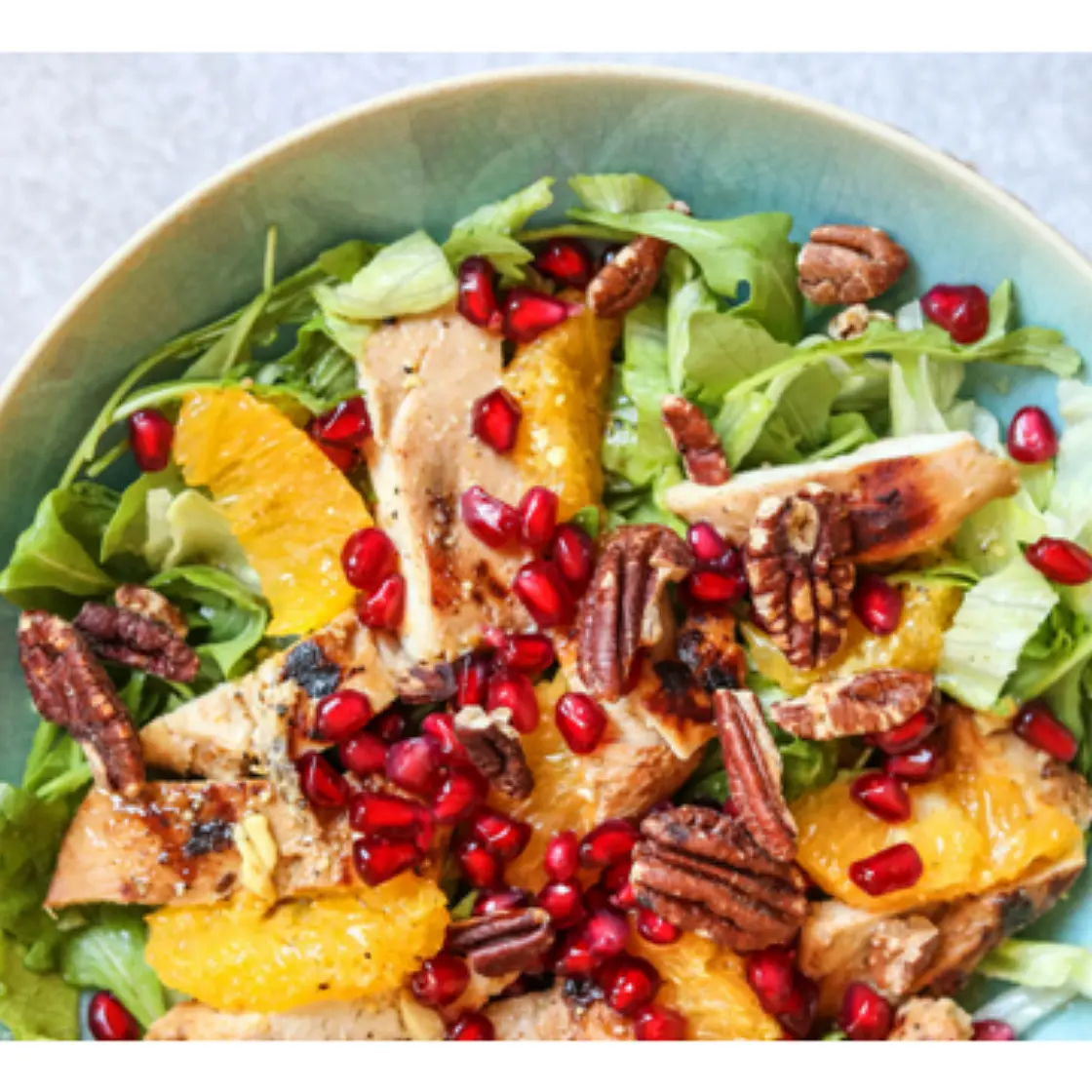 Chicken, orange and walnut salad
