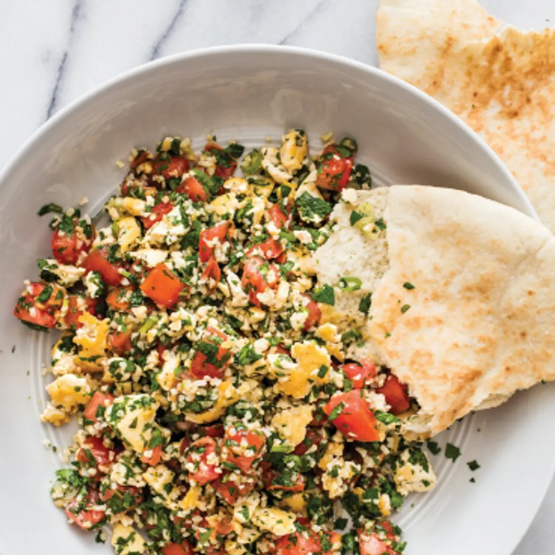 Tabbouleh with Garlicky Tofu (More...p. 164)
