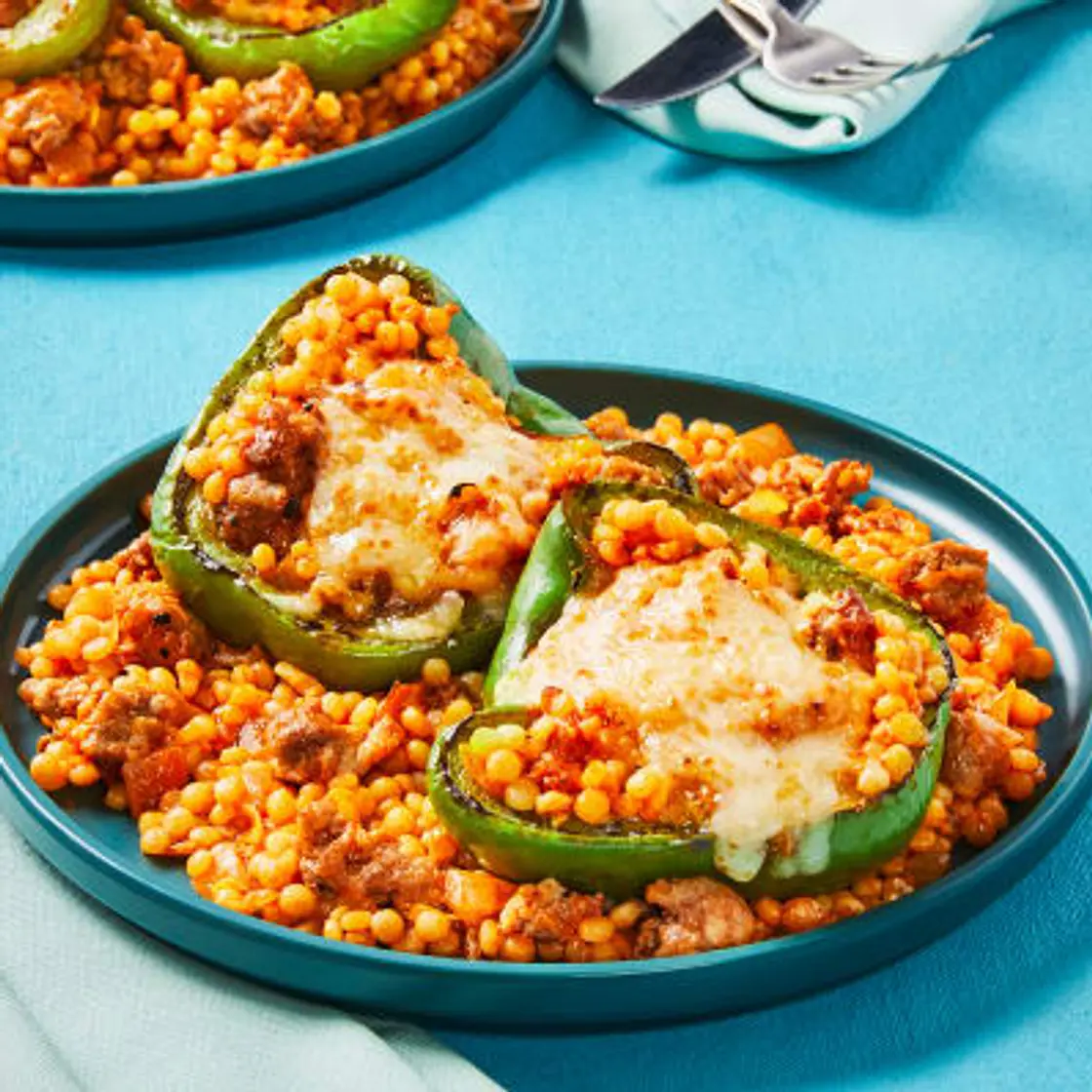 Pork sausage stuffed peppers