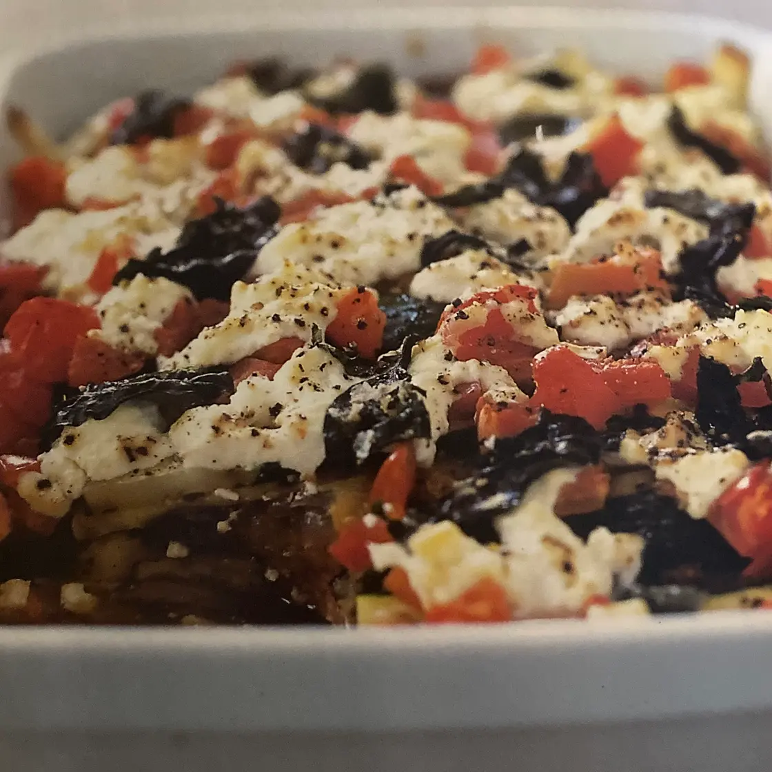Baked mediterranean vegetables with ricotta