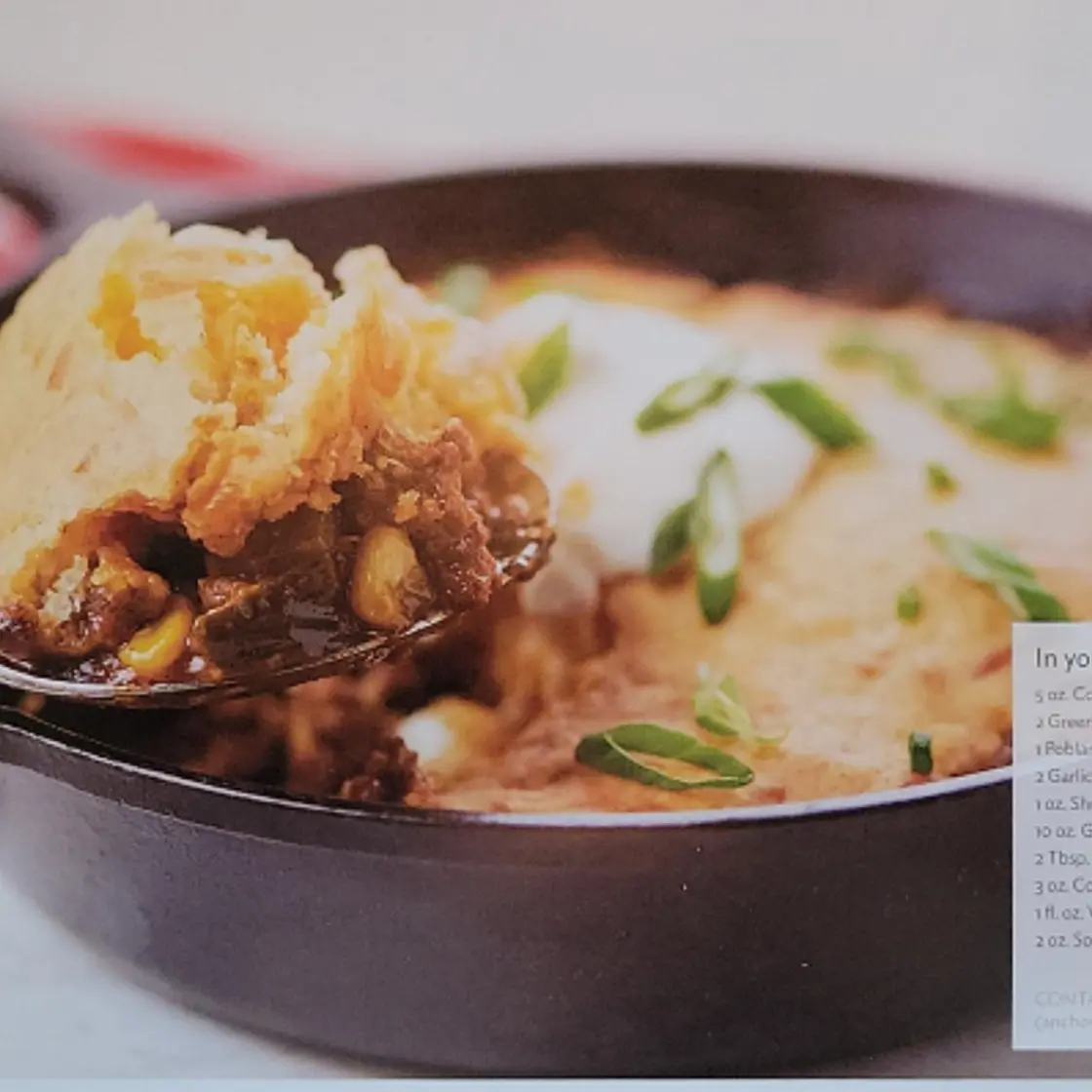 Beef & Pepper Tamale Pie w/ cornbread-cheddar crust