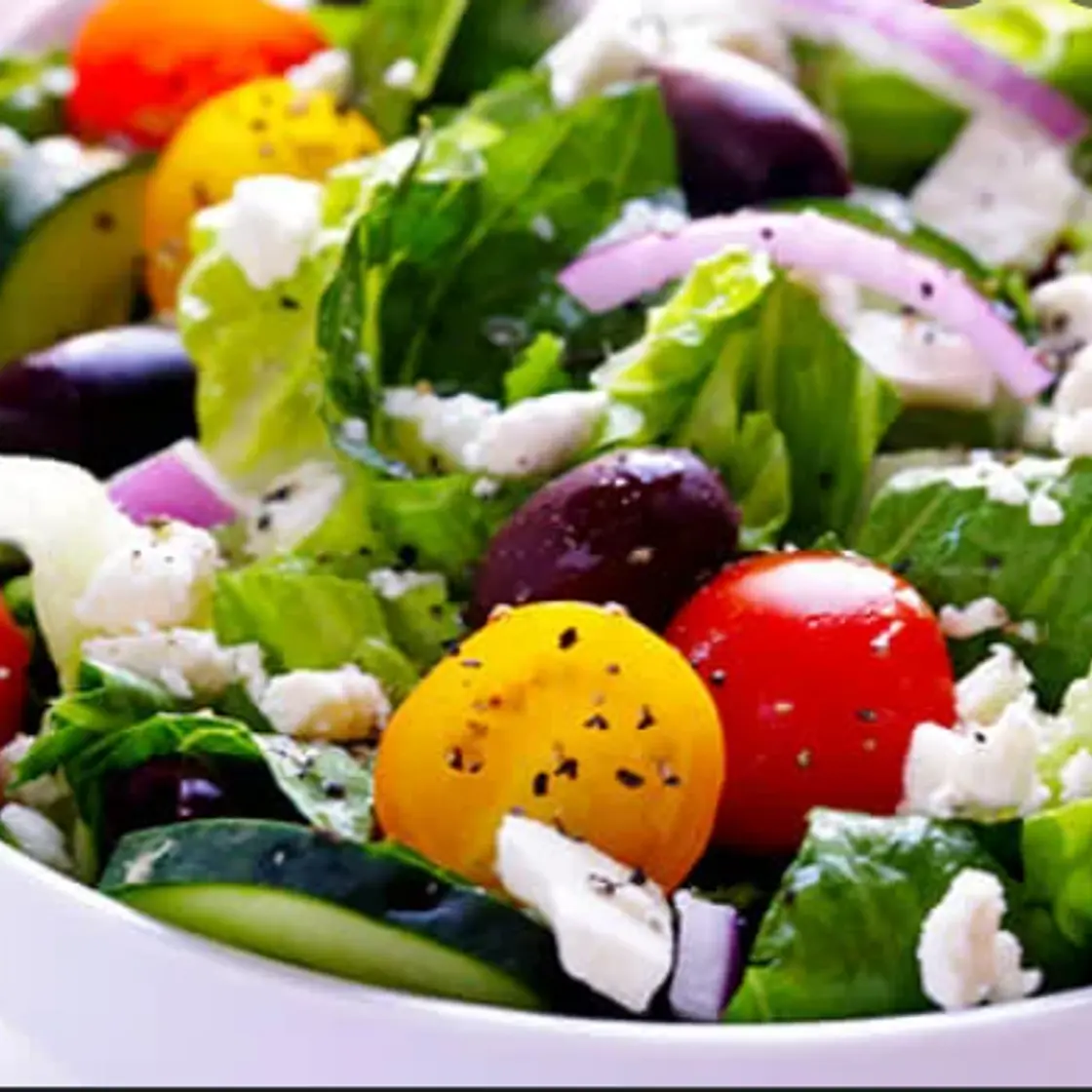 Greek Salad with Lemon Vinaigrette (Dr. p. 183)