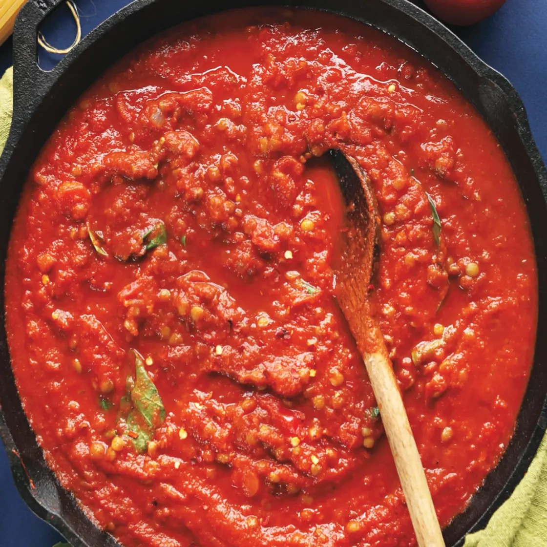 Simple Tomato + Lentil Ragu